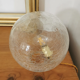Vintage globe table lamp in molded glass