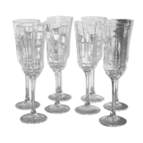 Set of 8 champagne flutes