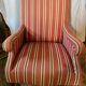 Fauteuil en tissu rayé, début 20ème
