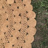 Vintage jute round carpet
