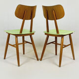 Set of 2 vintage wooden chairs from TON, 1960s