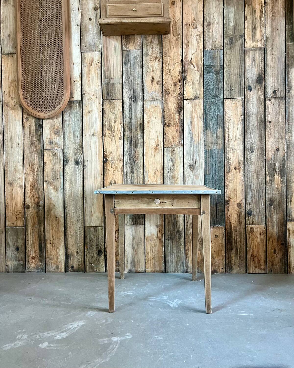 Wood and metal table