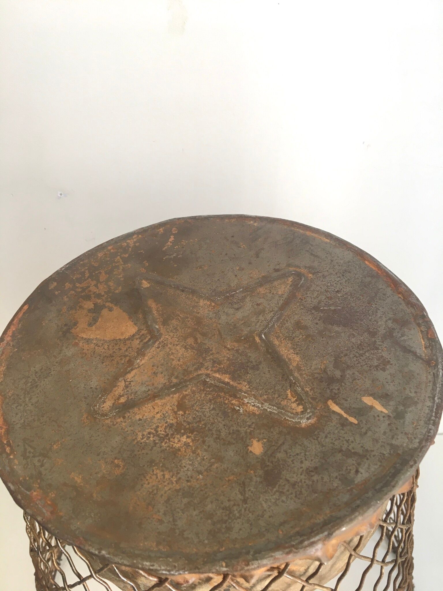 Brass paper basket, ca 1900