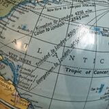 World globe in vintage sheet metal of English origin