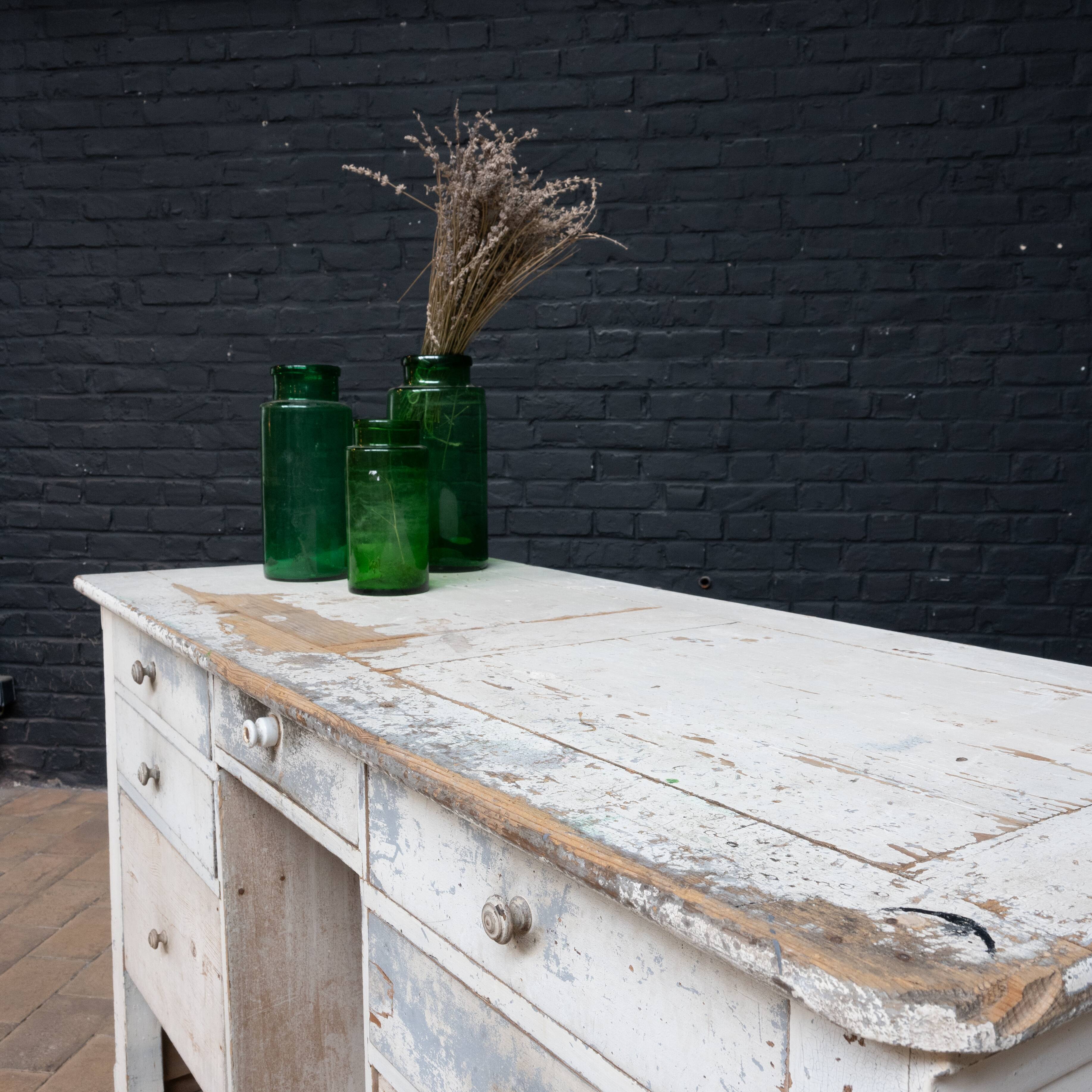 Former wooden grocery counter, 1930