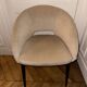 Syrah beige velvet chair - pomax