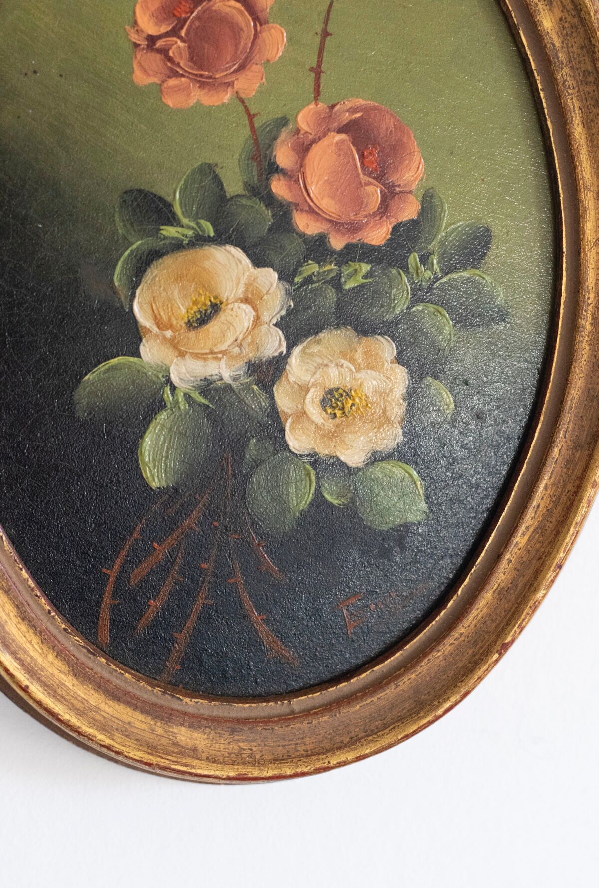 Lot de 3 tableaux bouquet de fleurs