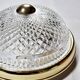 Vintage glass and gold metal globe ceiling light