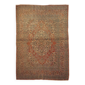 Handmade antique Persian Tabriz rug 128cm x 179cm 1920s - 1B154