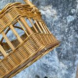 Vintage rattan bottle holder