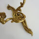 Old pair of wall sconces with double fires in bronze, 50s