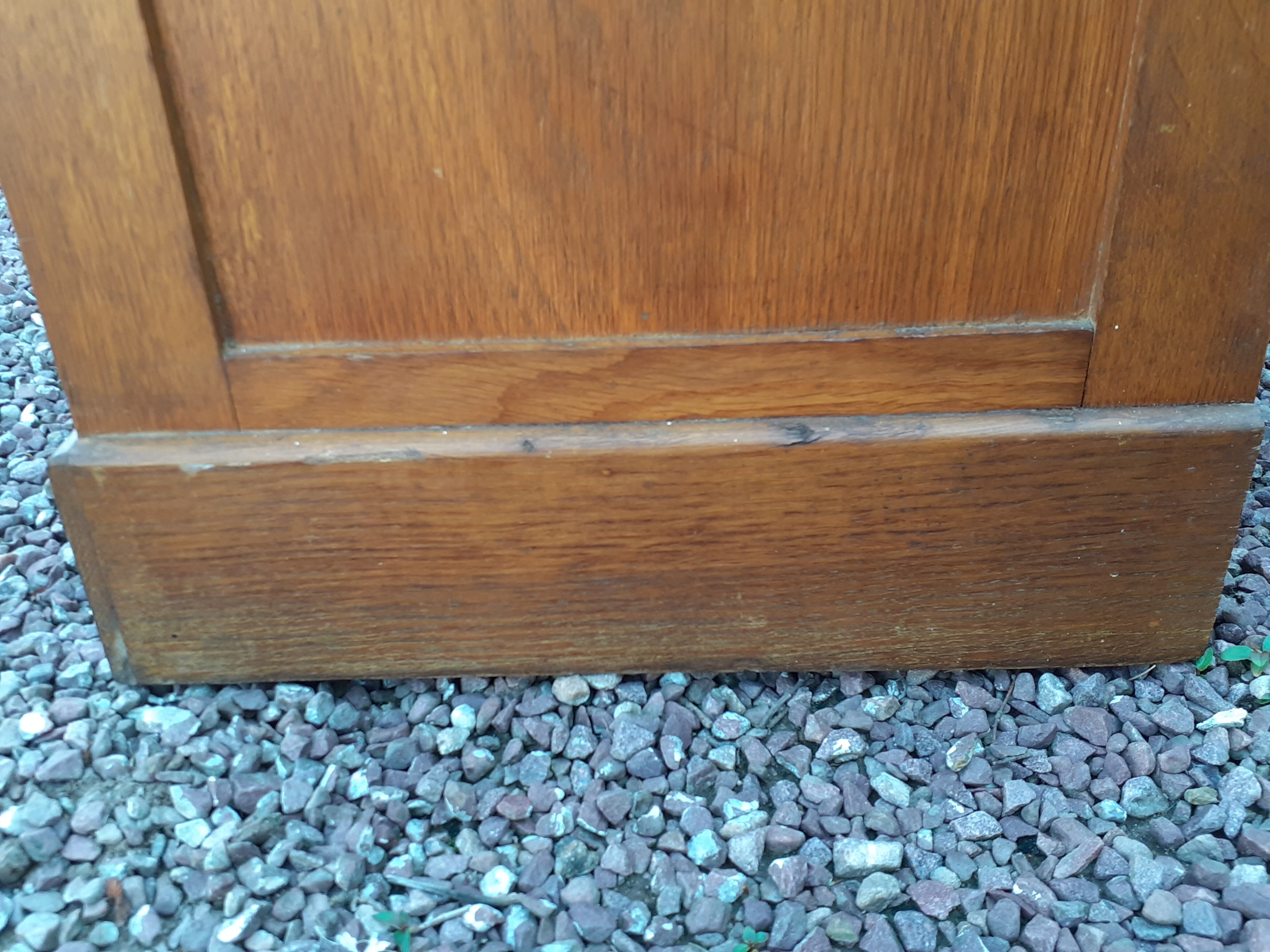 Storage cabinet locker with old wooden curtain