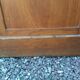 Storage cabinet locker with old wooden curtain