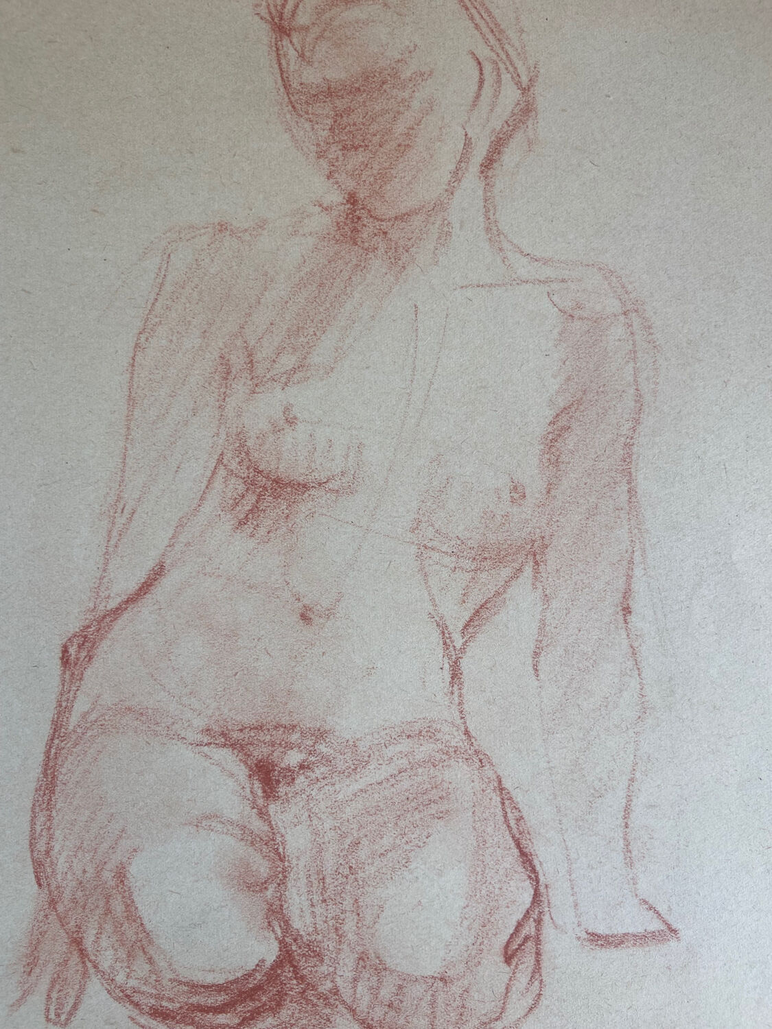 Female nude drawing