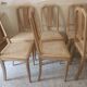 6 chaises cannées art déco rénovées
