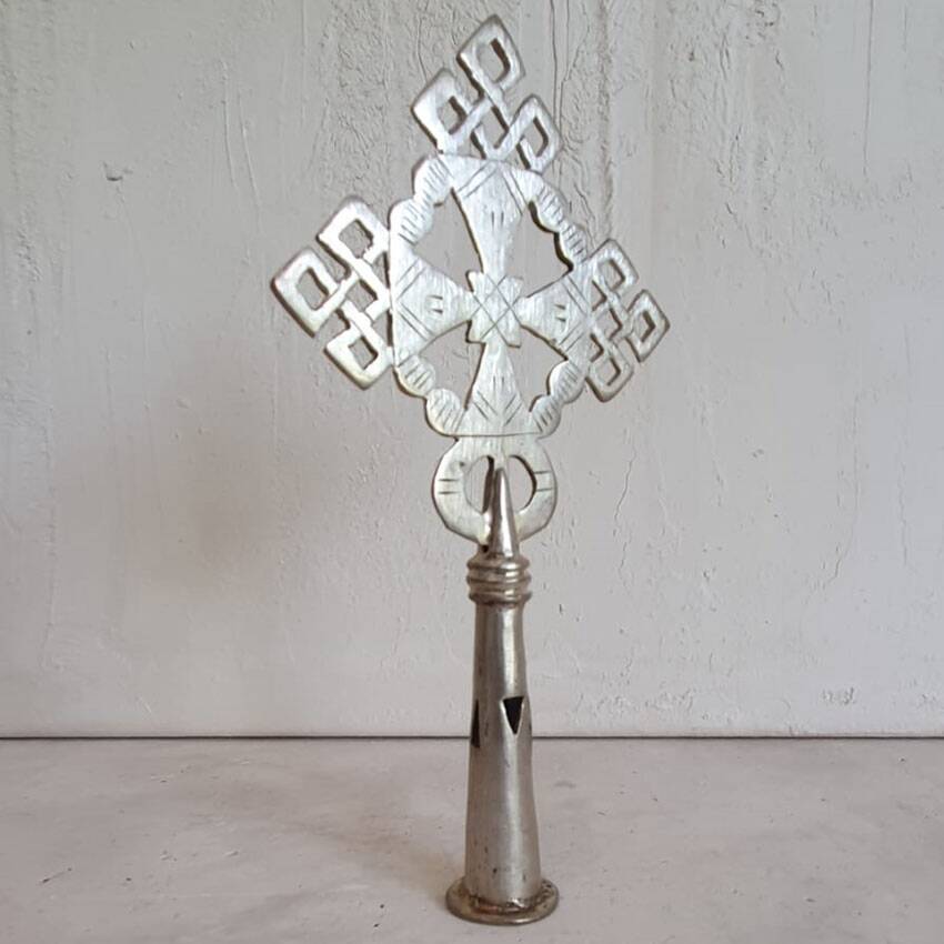 Small Ethiopian Coptic processional cross