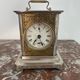 Horloge, pendule d'officier, laiton, pendule voyage, réveil, cadran, vitres latérales, restaurée