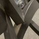 Large abstract sculpture in painted wood