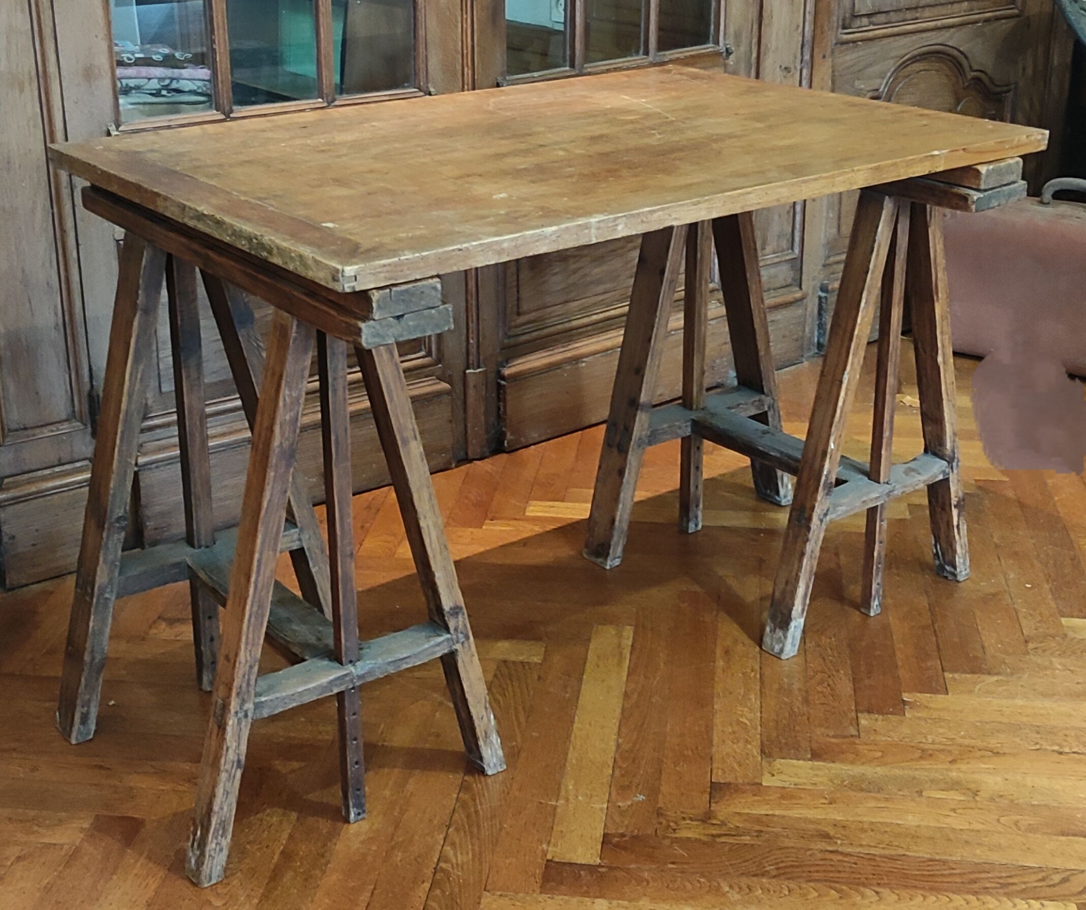 Old architect's table in 3 parts