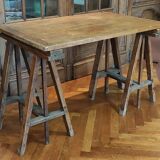 Old architect's table in 3 parts