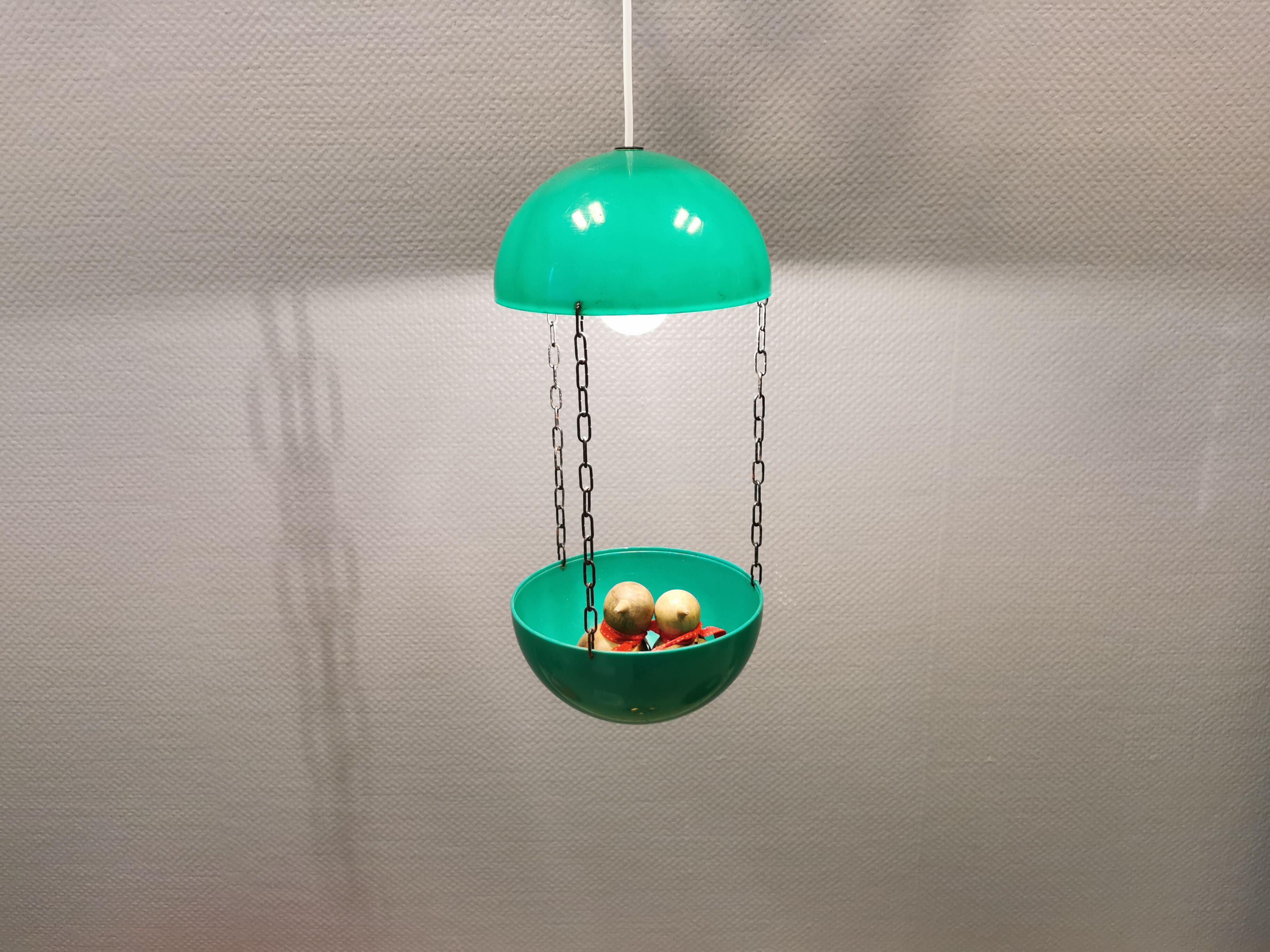 Danish designed lamp/herb pot for hanging in e.g. the window.