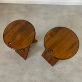 Lot 2 wooden stools