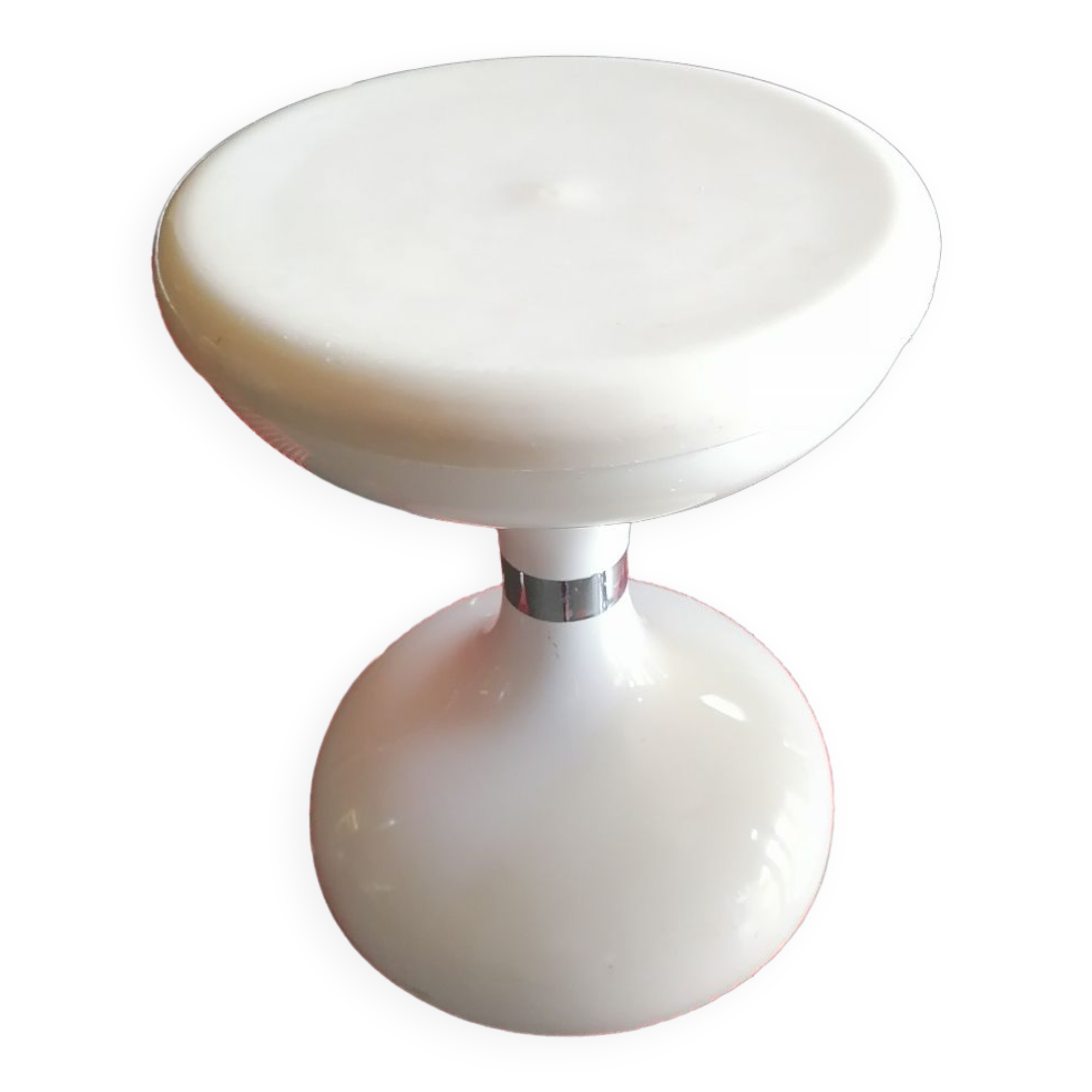 White drum sgabello design 1970