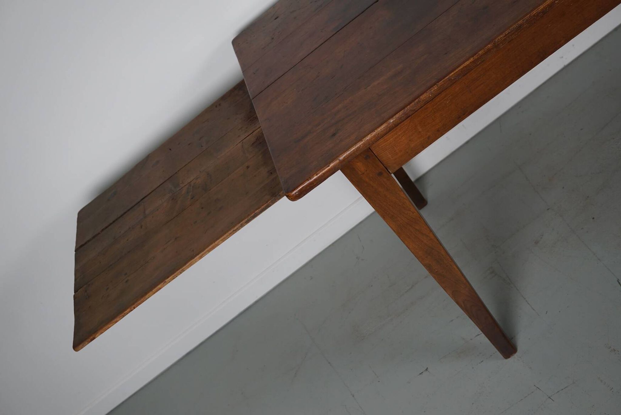 Antique 19th Century French Rustic Farmhouse Dining Table Fruitwood