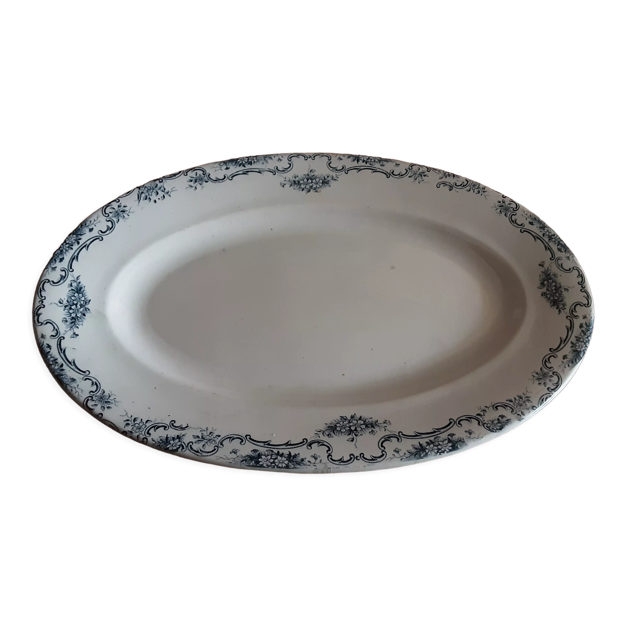 Plat  ovale  terre de fer faience  salin  modele  yvonne