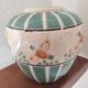 Vase boule céramique cloisonnée décor canards sauvages