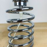 Pair of lamps spring chrome 70s