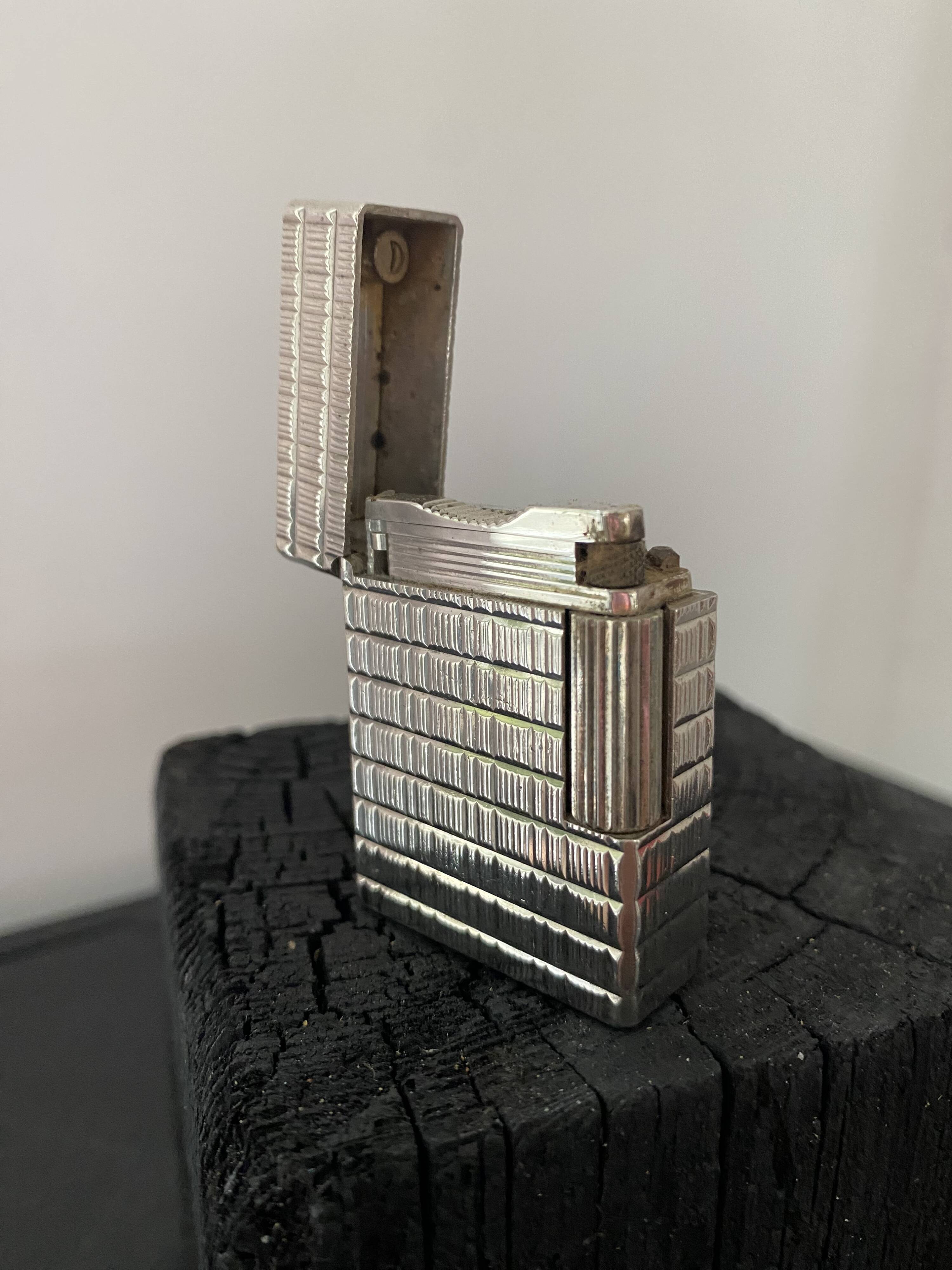 St dupont silver-plated lighter with box