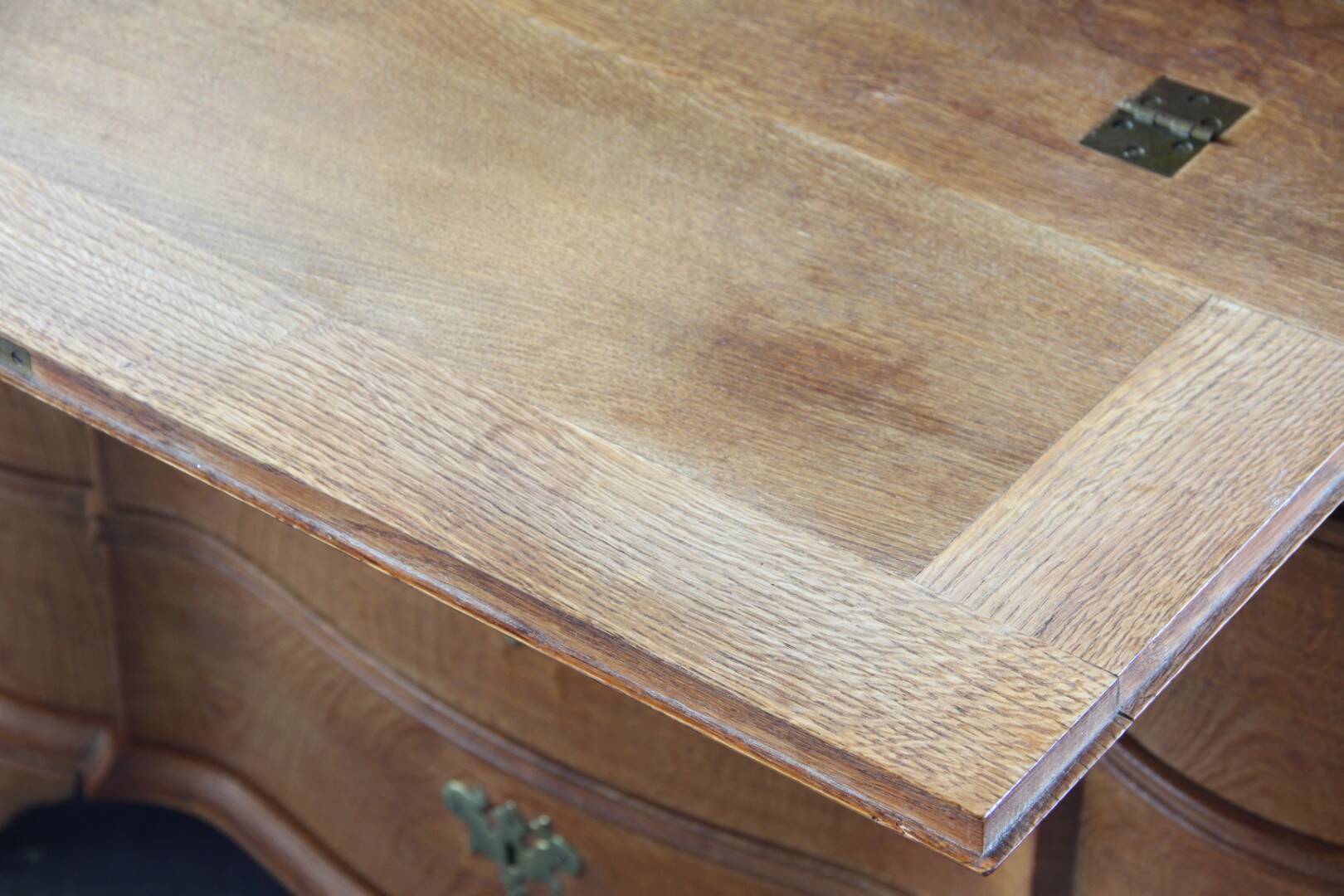 Bureau secrétaire pliant en chêne vintage des années 1960 dans le style de Kjærnulf