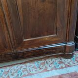 Wardrobe in walnut and marquetry and boxwood fillets from the Consulate period circa 1810