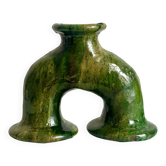 Sculptural vase in glazed ceramic from Tamegroute.