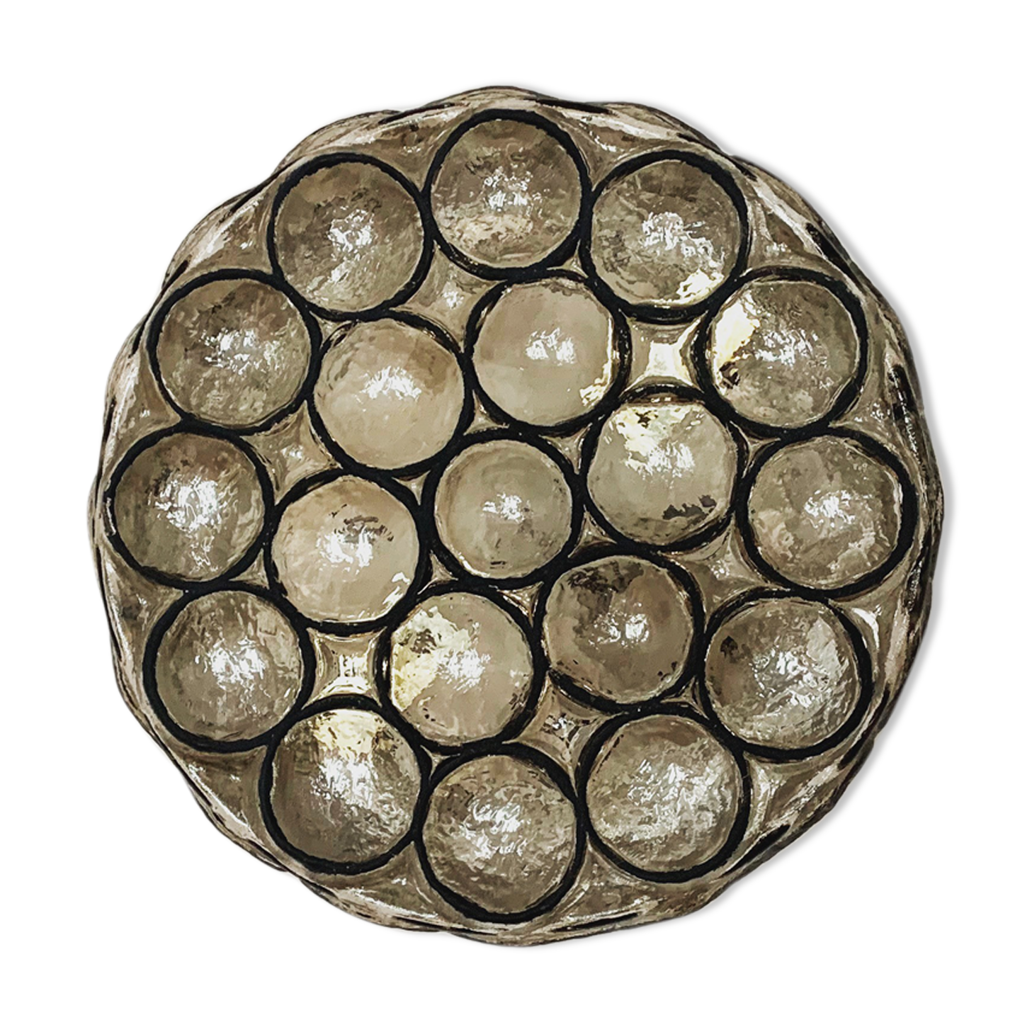 Iiron ring design wall or ceiling lamp by Limburg