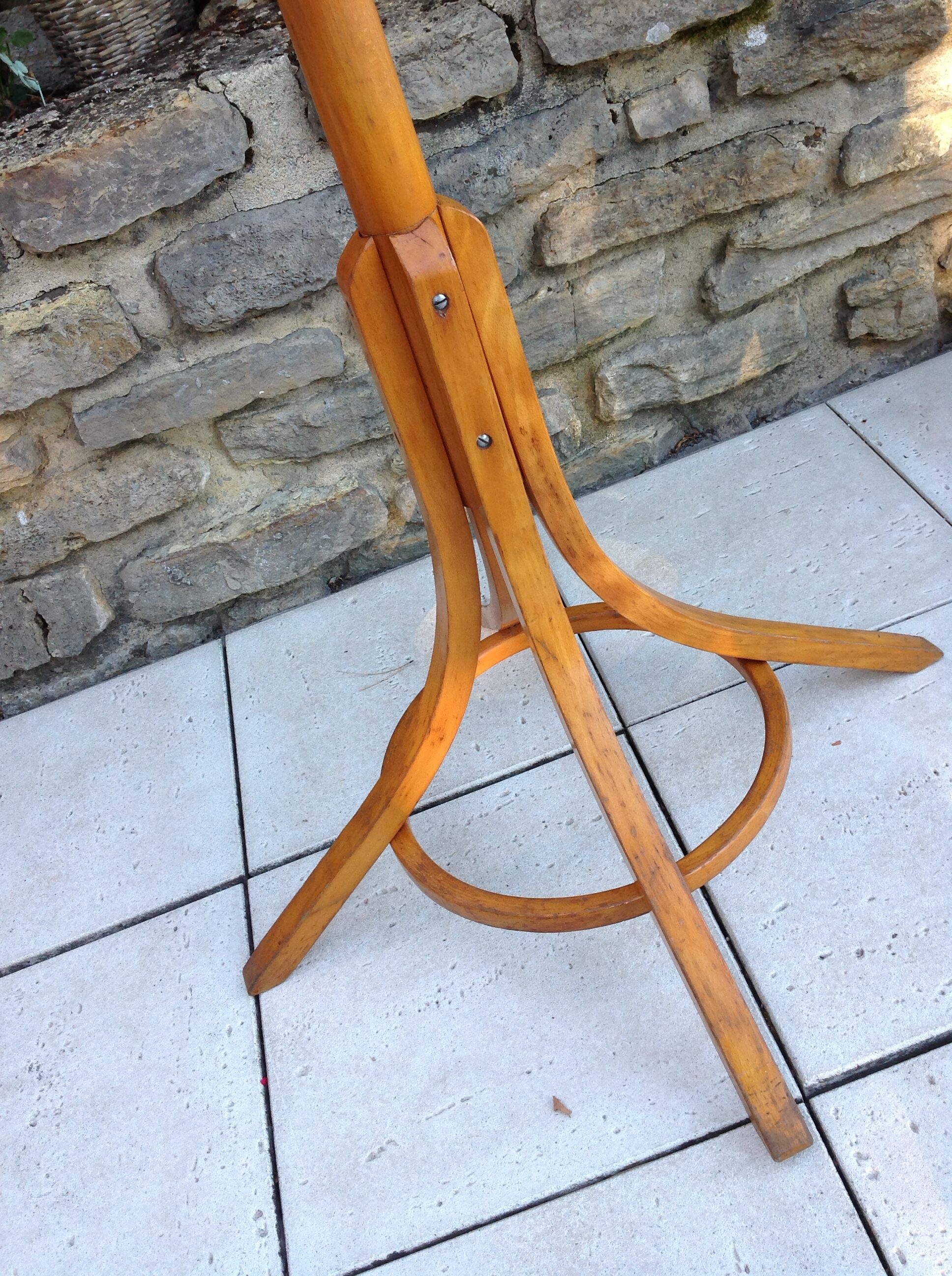 Coat rack with six heads in curved wood Baumann / vintage 50s-60s