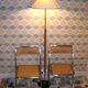 Pair of vintage folding chairs with caning 70
