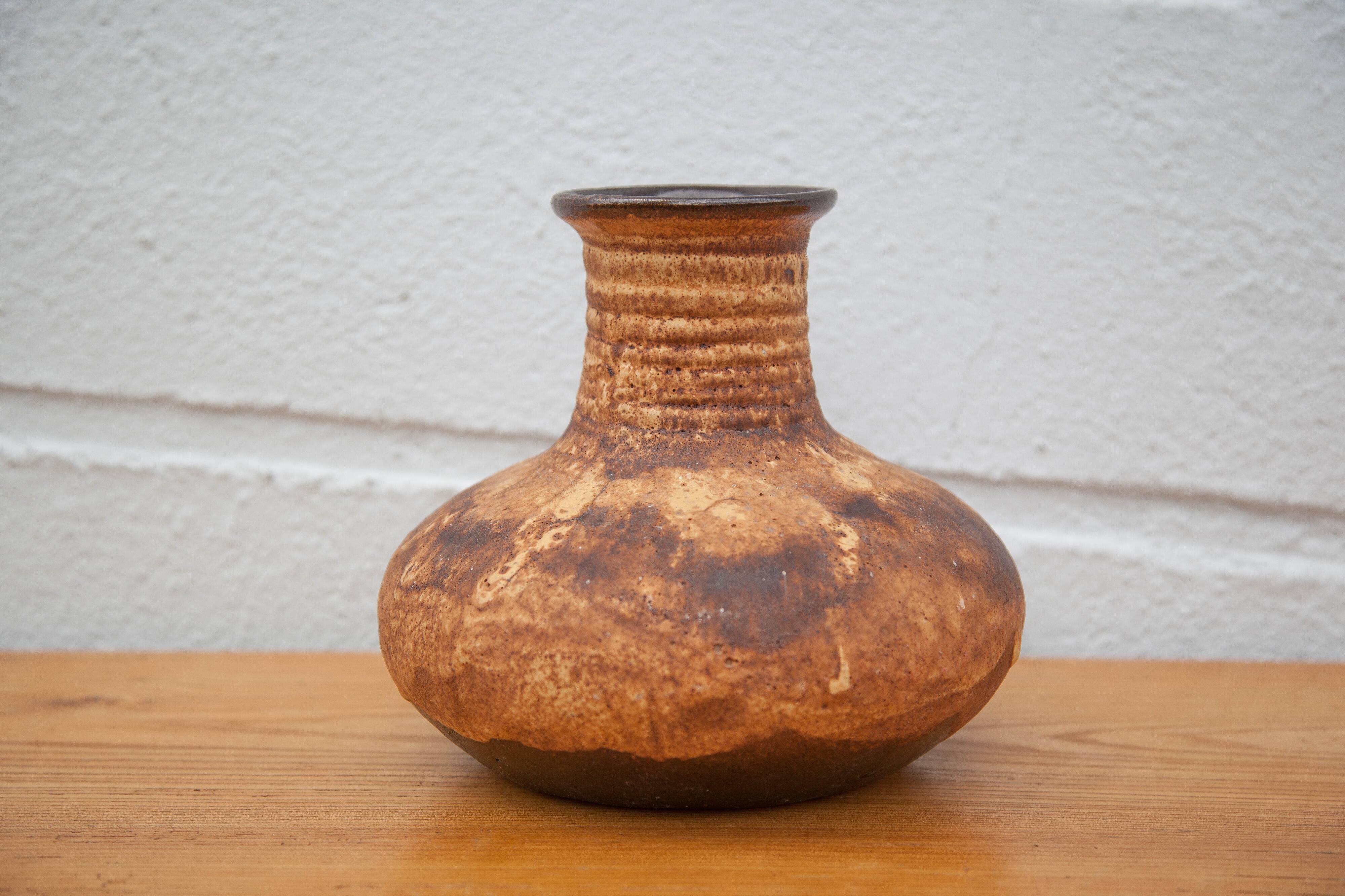 Ceramic vase, decorative vase, flower pot, Fat Lava vase, collection, 70's