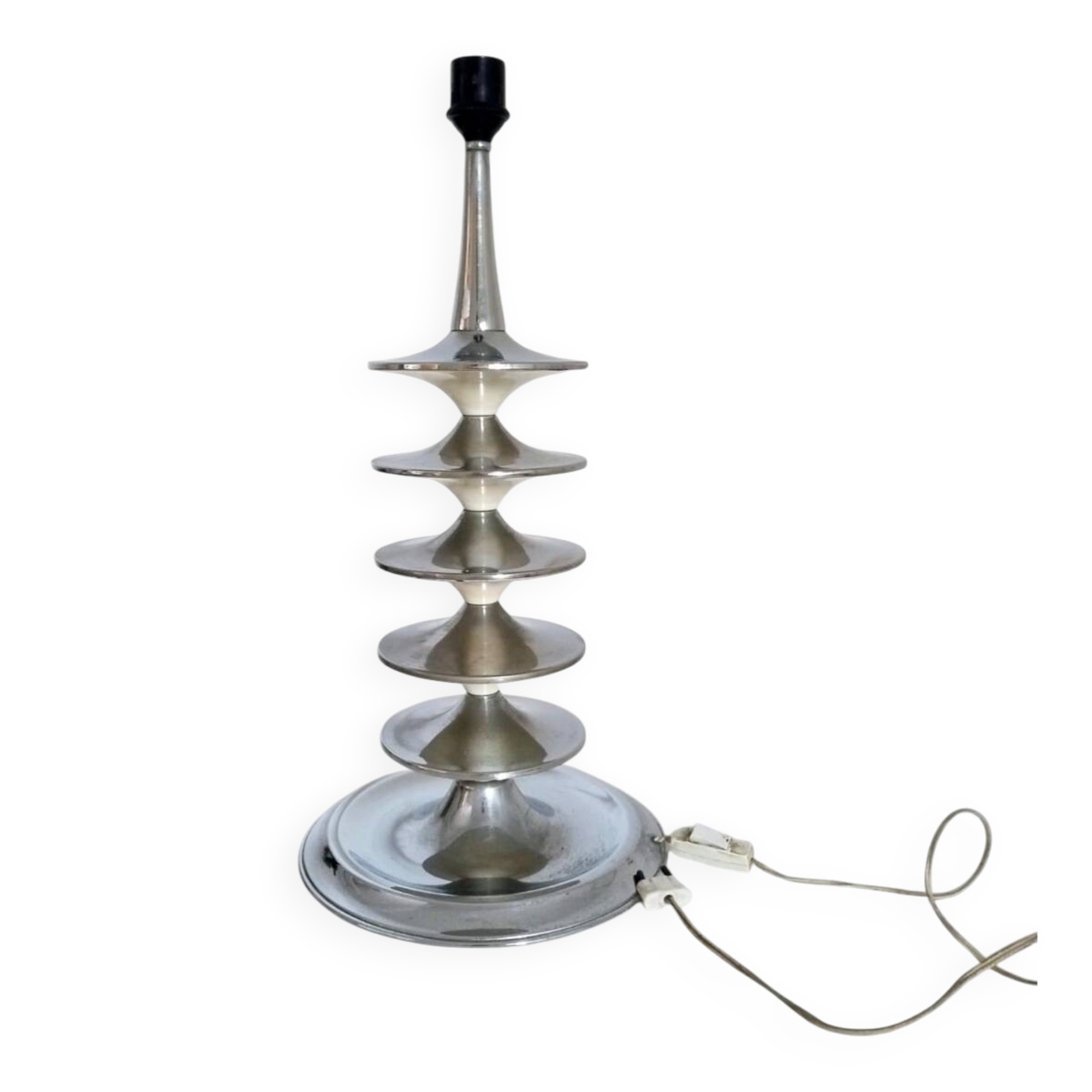 Lampe space age chromée