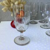 Antique wine glasses half-crystal - France circa 1900