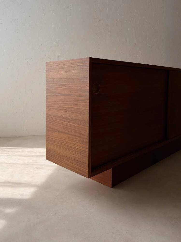Danish mid-century teak sideboard with sliding doors
