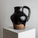 Rustic Terracotta Jug with Black Glaze from Lucca, Italy - 19th Century Country House Decor
