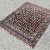 Tapis d'Orient Ancien Iran Afshar : 1,14 X 1,36 Mètres