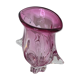 Vase sculptural massif rose, Murano "Sommerso" Artenuove par Pustetto et Zanetti