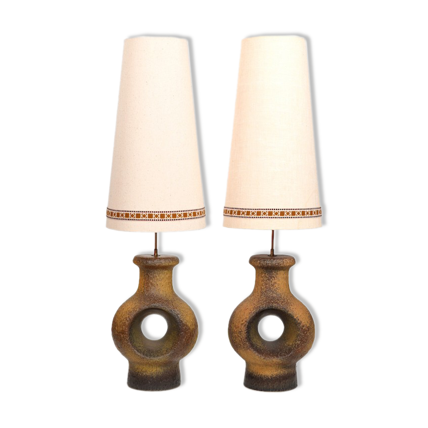 Paire de lampadaires en céramique danoise des années 1960