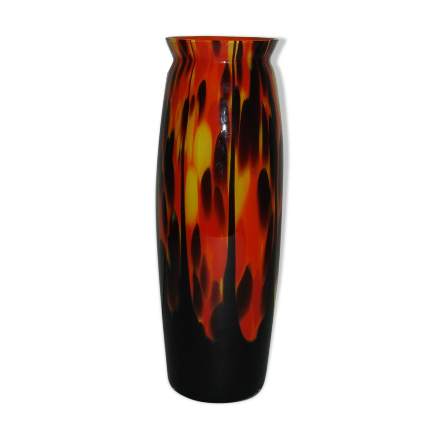 1960s glass paste vase