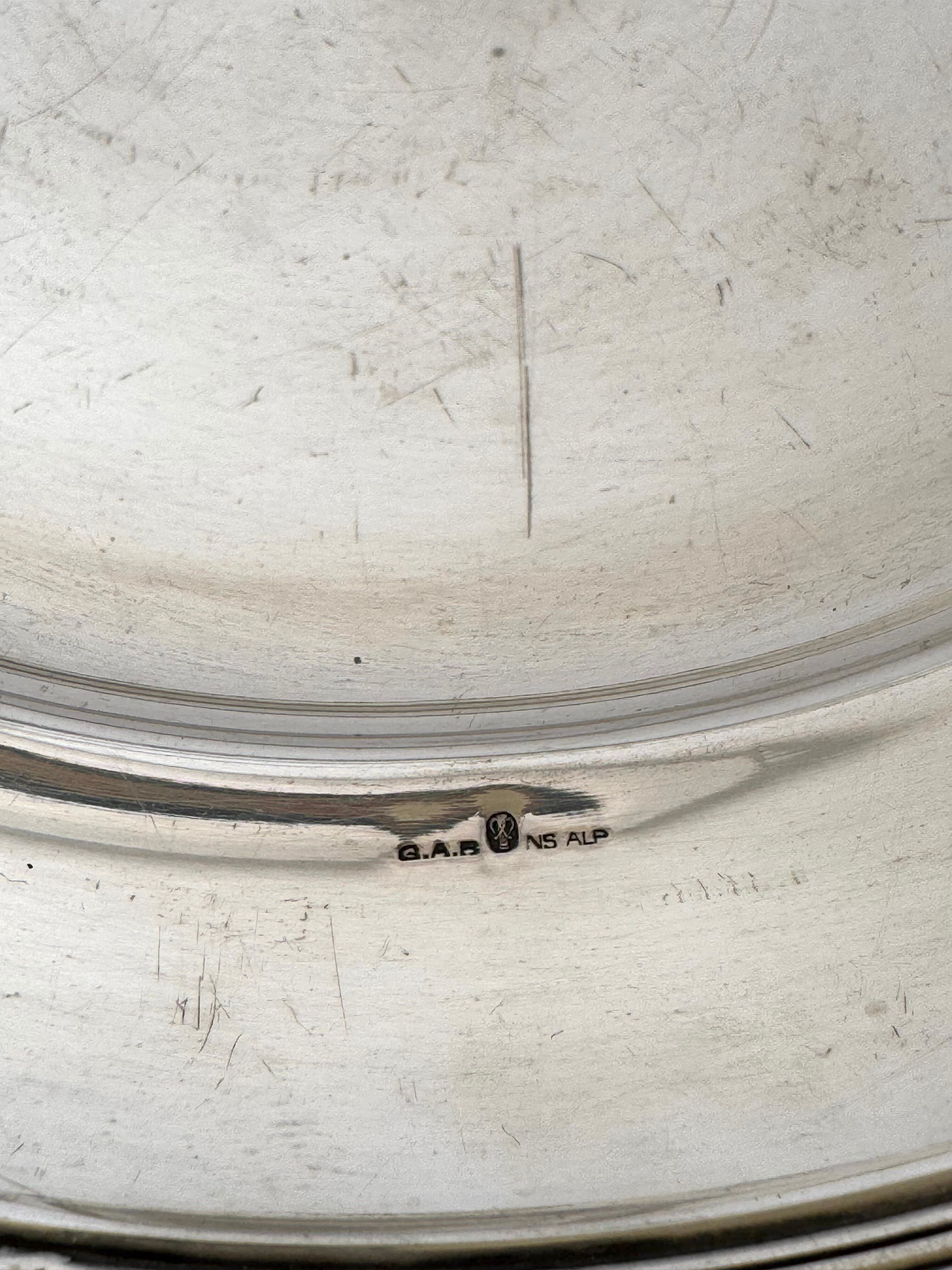 Vintage Silver Plated Serving Tray | Scandinavian Mid Century Style