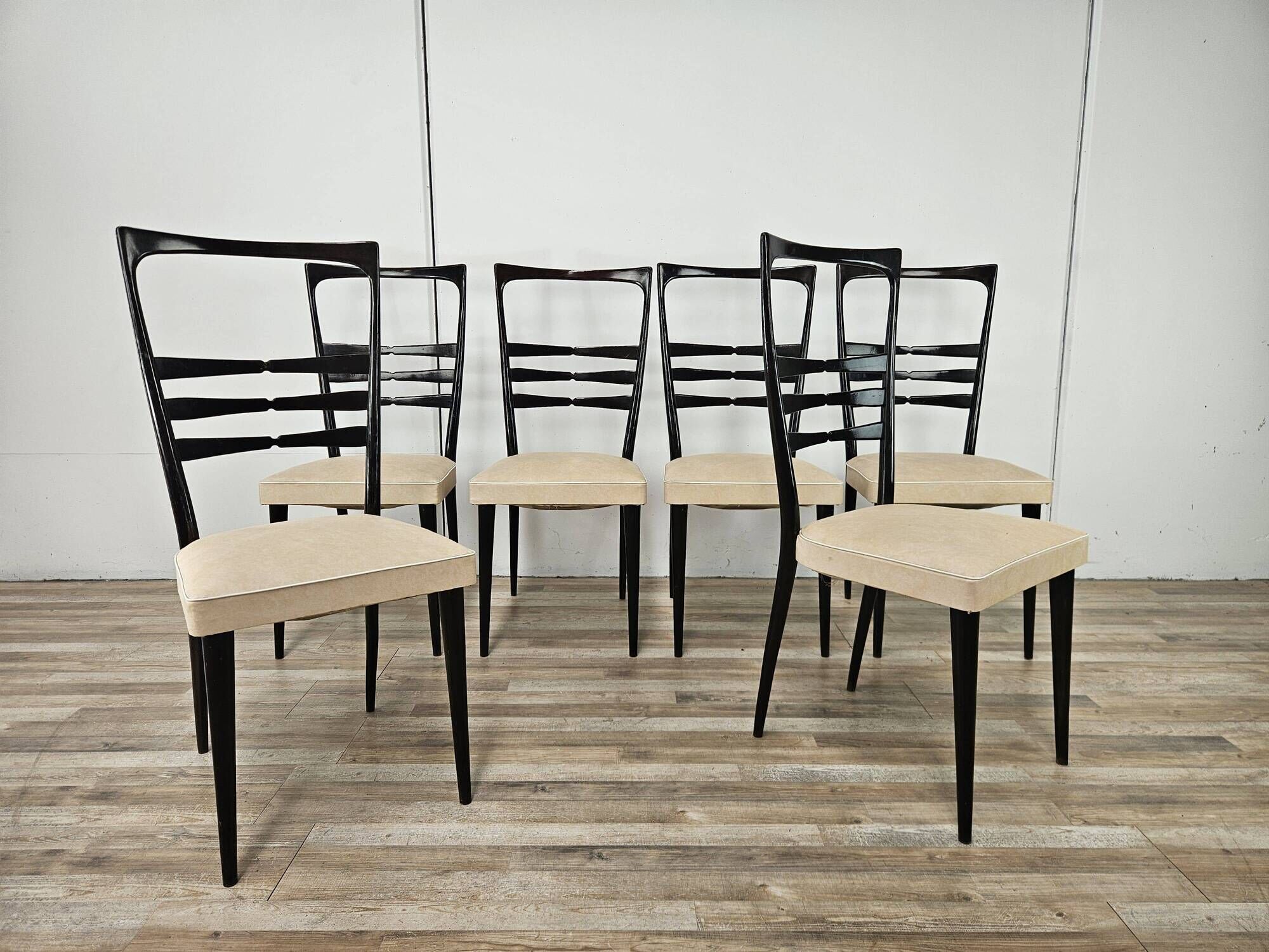Beech and Skai dining chairs