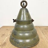 Green Industrial Aluminium Hanging Lamp, 1970s